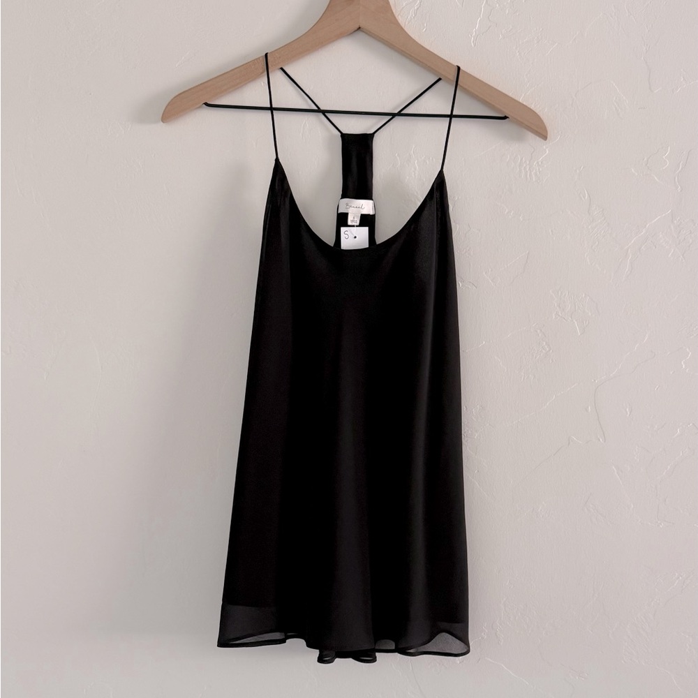 Becool Black Sheer Tank Lined